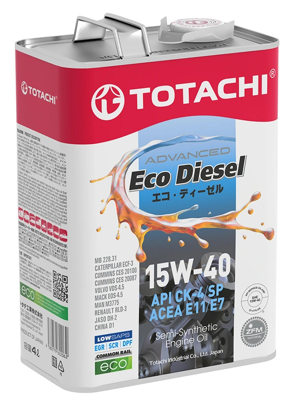 TOTACHI Eco Diesel 15W-40 API CK-4/SP